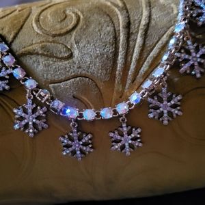 Betsey Johnson AB Crystal Necklace in a  Choker length.